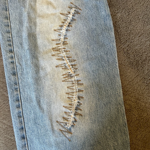 Vintage patchwork Azzure Denim baggy y2k jeans - Picture 5 of 7